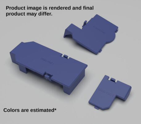 Gamecube Bottom Cover Replacements - Opaque Indigo Purple