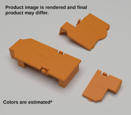 Gamecube Bottom Cover Replacements - Opaque Spice Orange