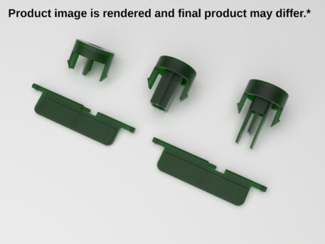 Gamecube Console Replacement Buttons - Translucent Emerald Green
