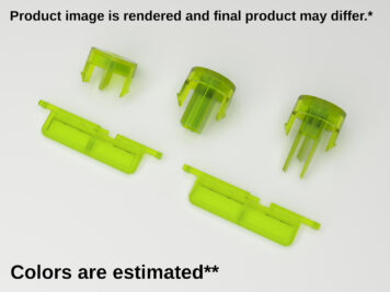 Gamecube Console Replacement Buttons - Translucent Extreme Green