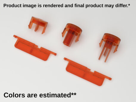 Gamecube Console Replacement Buttons - Translucent Orange