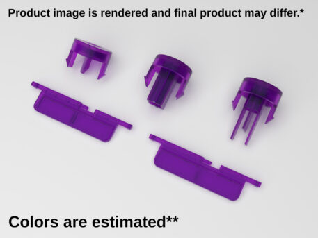 Gamecube Console Replacement Buttons - Translucent Purple