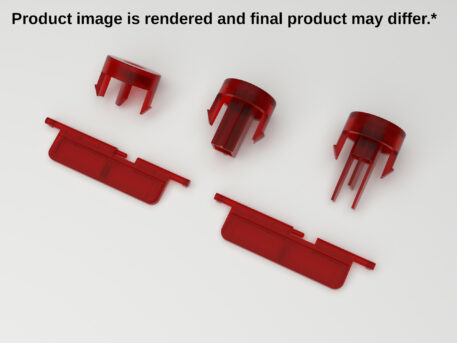Gamecube Console Replacement Buttons - Translucent Red