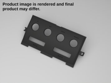 Gamecube Console Replacement Controller Plate - Opaque Black