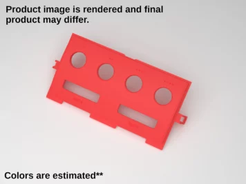 Gamecube Console Replacement Controller Plate - Opaque Char Red