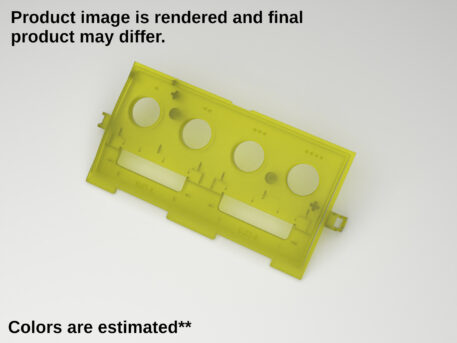 Gamecube Console Replacement Controller Plate - Translucent Extreme Green