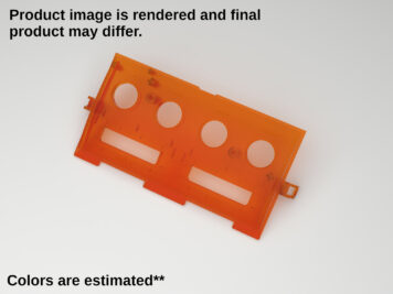 Gamecube Console Replacement Controller Plate - Translucent Orange