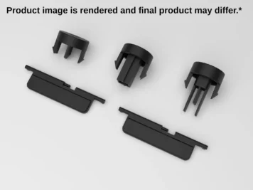 Gamecube Console Replacement Buttons - Opaque Black
