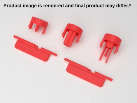 Gamecube Console Replacement Buttons - Opaque Char Red