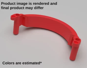 Gamecube Console Replacement Handle - Opaque Char Red