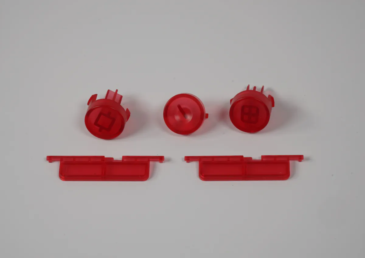 Gamecube Console Replacement Buttons - Translucent Red